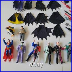 Vintage 90s Action Figure Toy Lot Batman DC With Accesories, Case