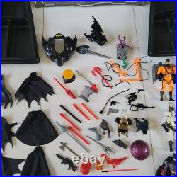 Vintage 90s Action Figure Toy Lot Batman DC With Accesories, Case