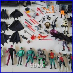 Vintage 90s Action Figure Toy Lot Batman DC With Accesories, Case