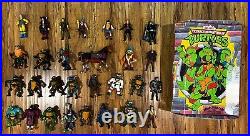 Vintage 90s Action Figure lot of 29 TMNT Hook GhostBusters Carrying Case Turtles