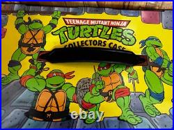 Vintage 90s Action Figure lot of 29 TMNT Hook GhostBusters Carrying Case Turtles
