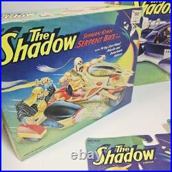 Vintage 90s The Shadow Kenner Toy Lot Mirage SX-100, (2) Serpent Bikes, And Figs
