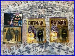 Vintage Action Figure Bundle 1989 Batman 1990 Bruce Wayne 1991 Venom Squirts