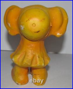 Vintage Arrow Industries Edward Mobley Cyclops Rubber Figure Toy Yellow Orange
