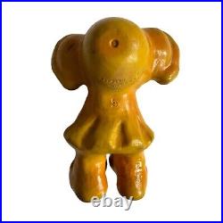 Vintage Arrow Industries Edward Mobley Cyclops Rubber Figure Toy Yellow Orange
