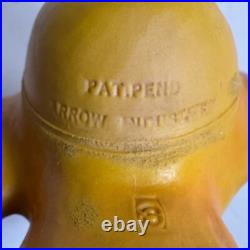 Vintage Arrow Industries Edward Mobley Cyclops Rubber Figure Toy Yellow Orange