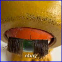 Vintage Arrow Industries Edward Mobley Cyclops Rubber Figure Toy Yellow Orange