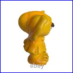 Vintage Arrow Industries Edward Mobley Cyclops Rubber Figure Toy Yellow Orange