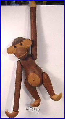 Vintage Authentic MCM Kay Bojesen Denmark Teak & Limba Wood Toy Monkey Figure