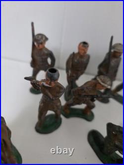 Vintage Barclay Lead Toy Soldier Figures Lot 18 Painted Army Men WW1 USA Poses Vintage Barclay Lead Toy Soldier Figures Lot 18 Painted Army Men WW1 USA Poses