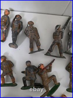 Vintage Barclay Lead Toy Soldier Figures Lot 18 Painted Army Men WW1 USA Poses Vintage Barclay Lead Toy Soldier Figures Lot 18 Painted Army Men WW1 USA Poses
