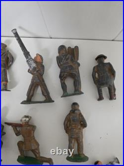 Vintage Barclay Lead Toy Soldier Figures Lot 18 Painted Army Men WW1 USA Poses