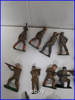Vintage Barclay Lead Toy Soldier Figures Lot 18 Painted Army Men WW1 USA Poses Vintage Barclay Lead Toy Soldier Figures Lot 18 Painted Army Men WW1 USA Poses