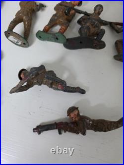 Vintage Barclay Lead Toy Soldier Figures Lot 18 Painted Army Men WW1 USA Poses