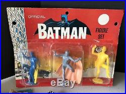 Vintage Batman Toy Lot Aoshin Batmobile Ideal Figure Set Husky Set + More