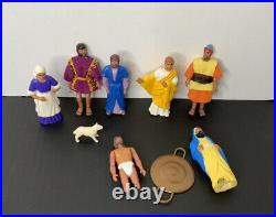 Vintage Bible Greats 3.75 Rainfall Action Figure Disciples Toy Lot 7 Figures