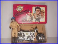 Vintage CHiPs Free Wheeling Motorcycle Ideal Toys Mego And Ponch Figure 1980