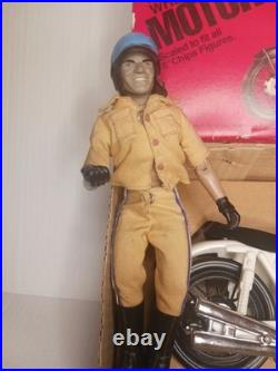 Vintage CHiPs Free Wheeling Motorcycle Ideal Toys Mego And Ponch Figure 1980