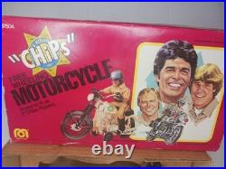 Vintage CHiPs Free Wheeling Motorcycle Ideal Toys Mego And Ponch Figure 1980