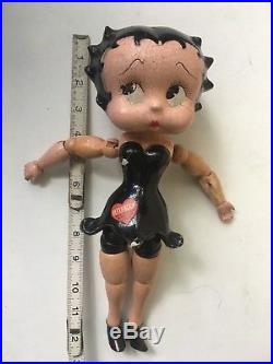 Vintage Cameo BETTY BOOP wood composition Doll figure toy 1930s black dress