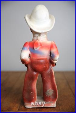 Vintage Chalkware Lone Ranger Figure Masked Cowboy TV Show Carnival toy prize