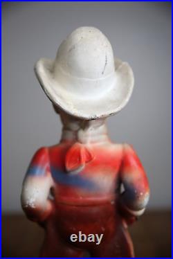 Vintage Chalkware Lone Ranger Figure Masked Cowboy TV Show Carnival toy prize