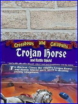 Vintage Crossbows & Catapults Toy Trojan Horse & Battle Shield Complete with Box