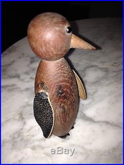 Vintage Danish Modern Wood Penguin Bird Figure Toy Bojesen Eames Era Mid Century
