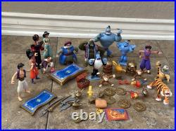 Vintage Disney Aladdin Action Figure Lot Toy 1992 Genie Jasmine Tiger Jafar Abu