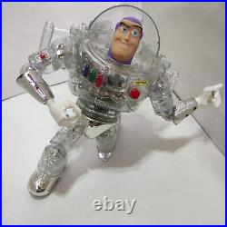 Vintage Disney Buzz Lightyear Clear 12'' Talking Action Figure Toy Story (Read)