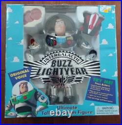 Vintage Disney Toy Story Talking Intergalactic Buzz Lightyear Thinkway In Box