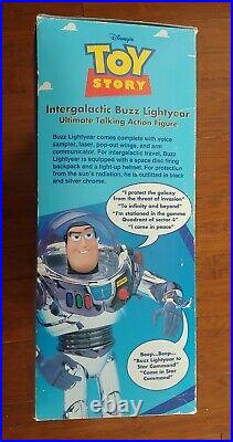 Vintage Disney Toy Story Talking Intergalactic Buzz Lightyear Thinkway In Box