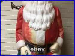 Vintage Empire 48 Santa Claus Christmas Lighted Blow Mold Toy Sack Great Patina