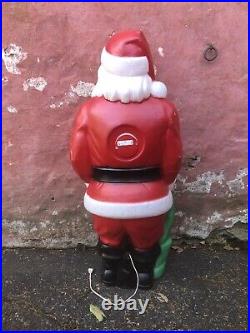 Vintage Empire Blow Mold Lighted 46 Christmas Santa Claus ORIG BOX Toy Sack