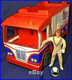 Vintage Evel Knievel 1973 Stunt Cycles Scramble Van Figure Doll Trailer Ideal