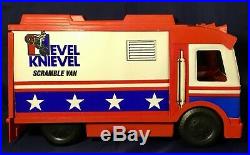 Vintage Evel Knievel 1973 Stunt Cycles Scramble Van Figure Doll Trailer Ideal