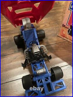 Vintage Evel Knievel Gyro Powered Funny Car With Energizer & Box 1976 Figure
