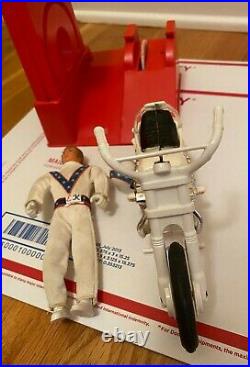 Vintage Evel Knievel Stunt Cycle 1973 2nd Edition Chrome Ideal Action Figure