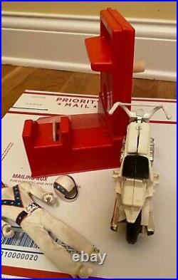 Vintage Evel Knievel Stunt Cycle 1973 2nd Edition Chrome Ideal Action Figure