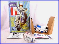 Vintage Evel Knievel Stunt Cycle Action Figure Ideal 1970s Triumph Bike Unused