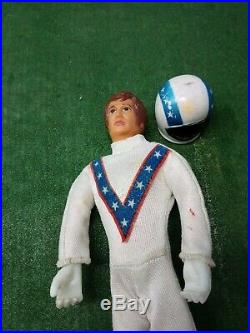 Vintage Evel Knievel Stunt Cycle with launcher and Evel figure
