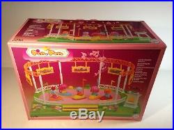 Vintage Famosa Pin y Pon Pinypon Doll Figure Playset Circus Bumper Cars Carousel