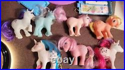 Vintage G1 My Little Pony Toy Lot Dream Castle Accessories Pretty Parlor Ponies