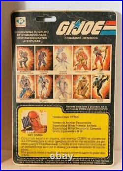 Vintage GI JOE RED COBRA 1984 Plastirama SATAN Argentina RED STORM SHADOW