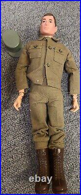 Vintage GI Joe Hasbro 1964 Face Scar Army Man Action Figure Toy withuniform