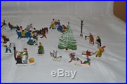 Vintage German Heinrichsen Winter Christmas Lead Flat Figure Set