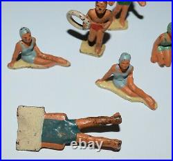 Vintage Grey Iron Beach Figure Die Cast Antique Toys Original 1930