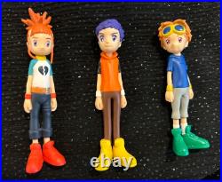 Vintage HTF Bandai Digimon Tamers Henry, Rika, Takato Lot of 3 toy Figures 2001