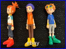 Vintage HTF Bandai Digimon Tamers Henry, Rika, Takato Lot of 3 toy Figures 2001