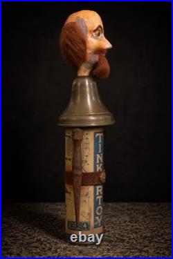 Vintage Handmade Tinkertoy Style Folk Art Figure Sculpture OOAK